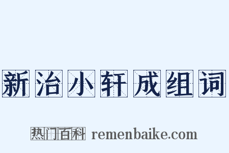 新治小轩成组词是什么意思的图片